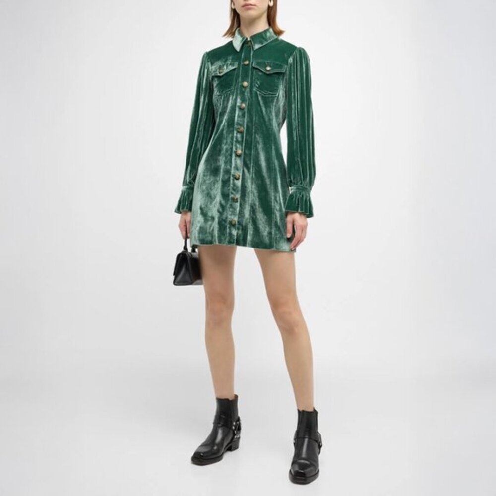 Cinq a Sept Dillon Dress in Dark Emerald - sz 6